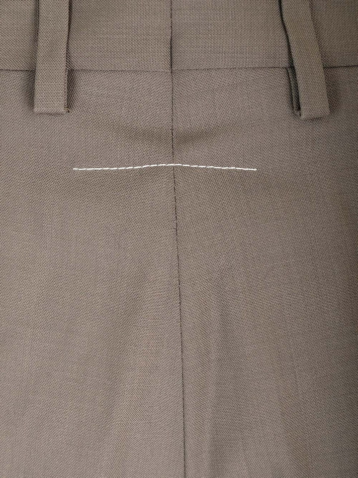 Mm6 Maison Margiela Tailored Wool Trousers - Marrone | b81ff1dc2648dbeda8d4953e5c5183adfb4f791e