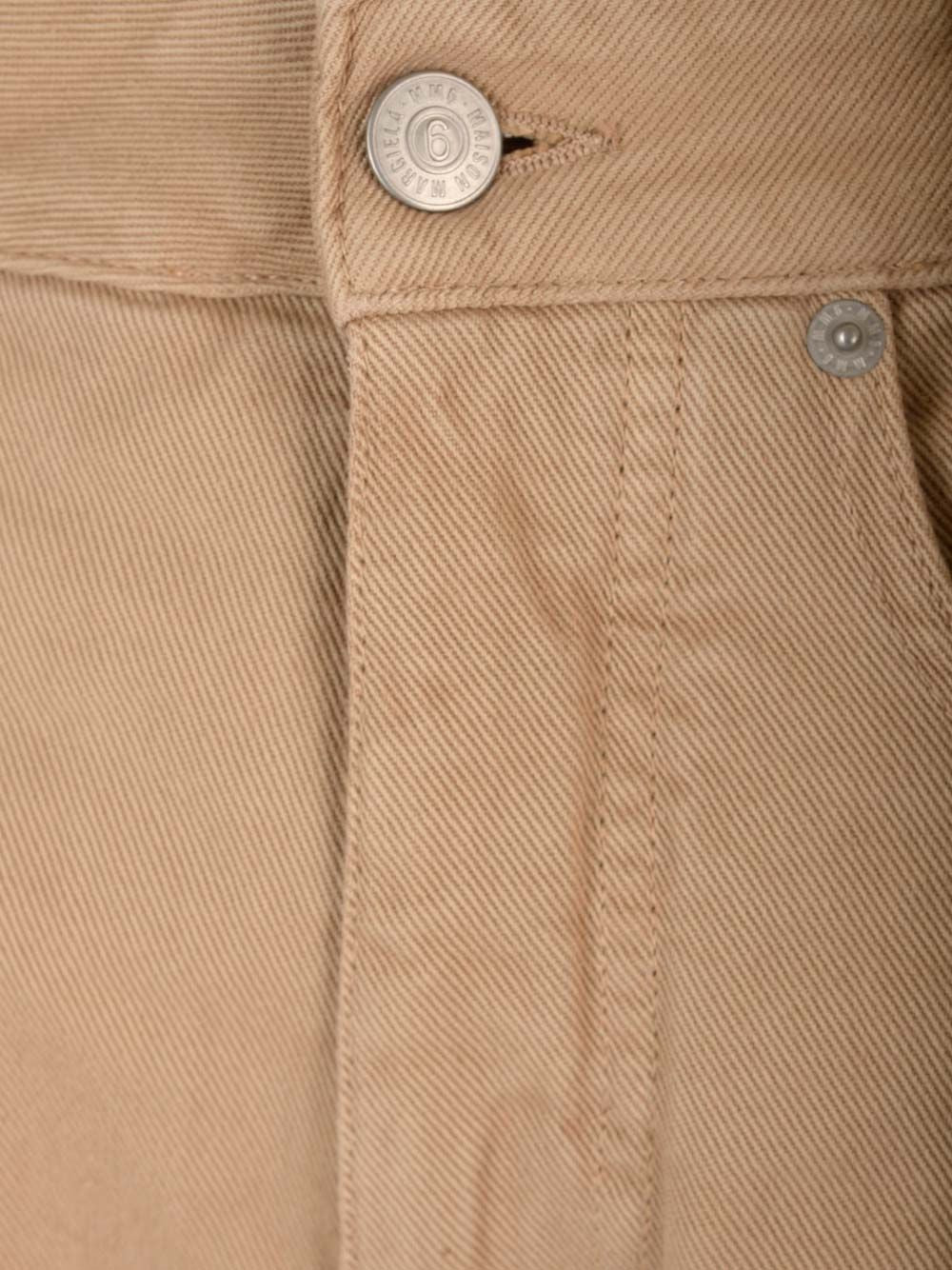 Mm6 Maison Margiela In Cotton Twill Trousers - Beige | 6dc7394e50c90c81919a2a25f3a1126d273135b5