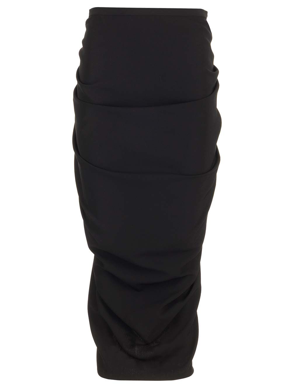 Dries Van Noten Wool Jersey Midi Skirt Gonne - Nero | 53bebabd97ff04c7d70f869d665751169b4b8c74