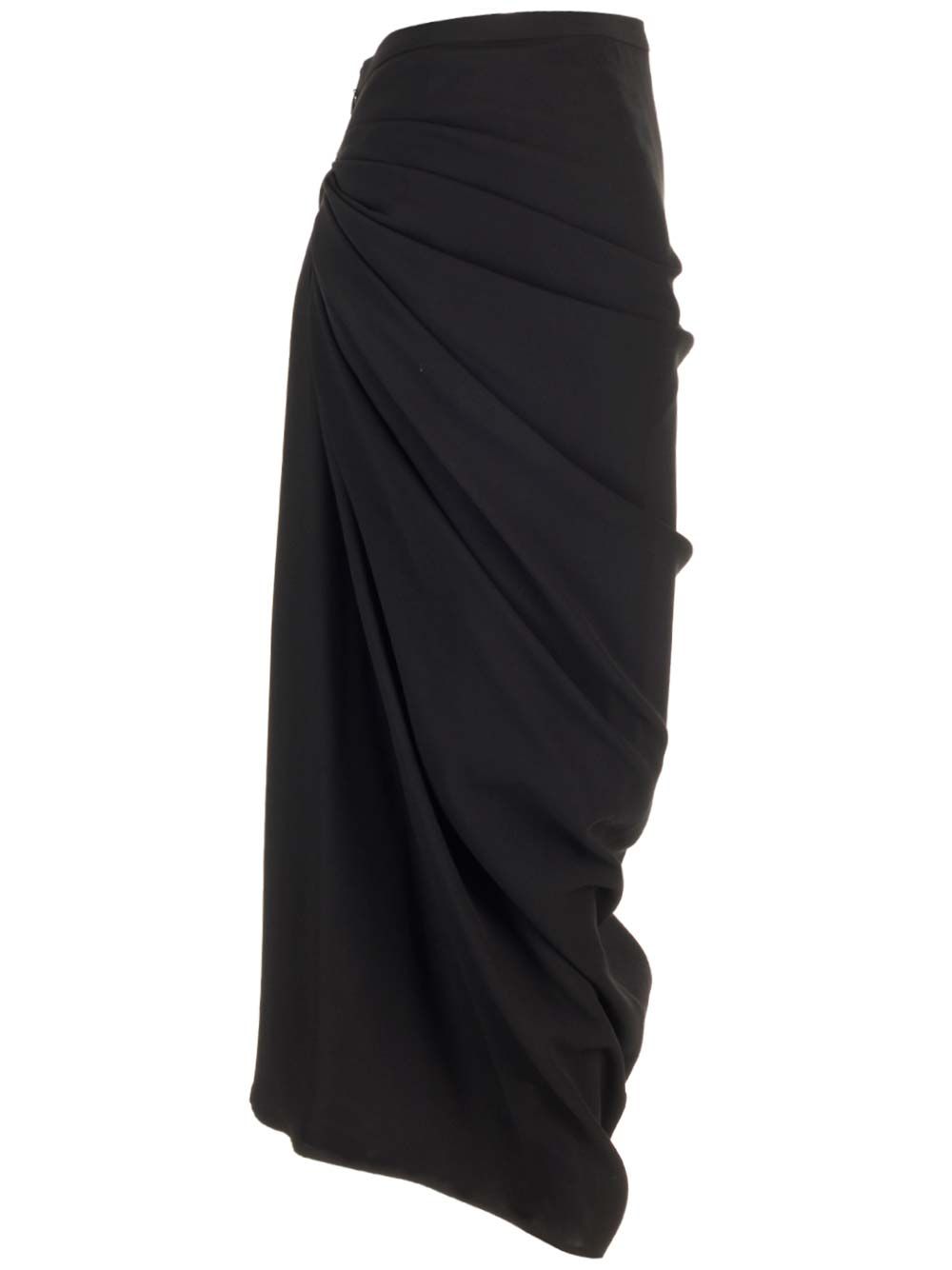 Dries Van Noten Wool Jersey Midi Skirt Gonne - Nero | 38af01a4080dc44852b3c8eaaa15686c14683341