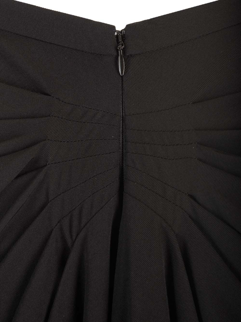 Dries Van Noten Wool Jersey Midi Skirt Gonne - Nero | 818146a5d9f8e3b886bc050d3156e89bbd86fd56