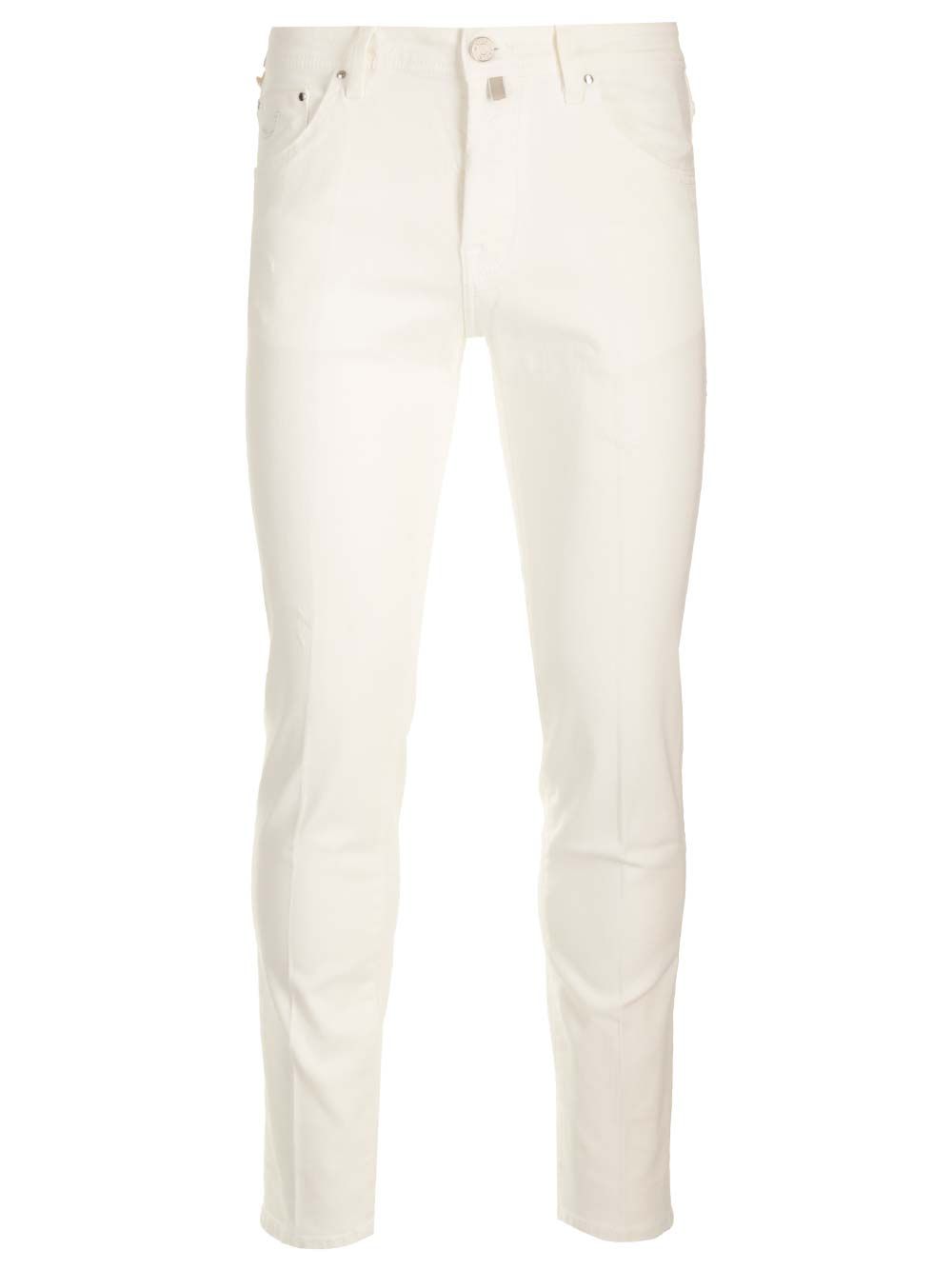Jacob Cohen Scott Trousers - Bianco | 6256a73b8da180dfd85506c26623b414ebb0aea7