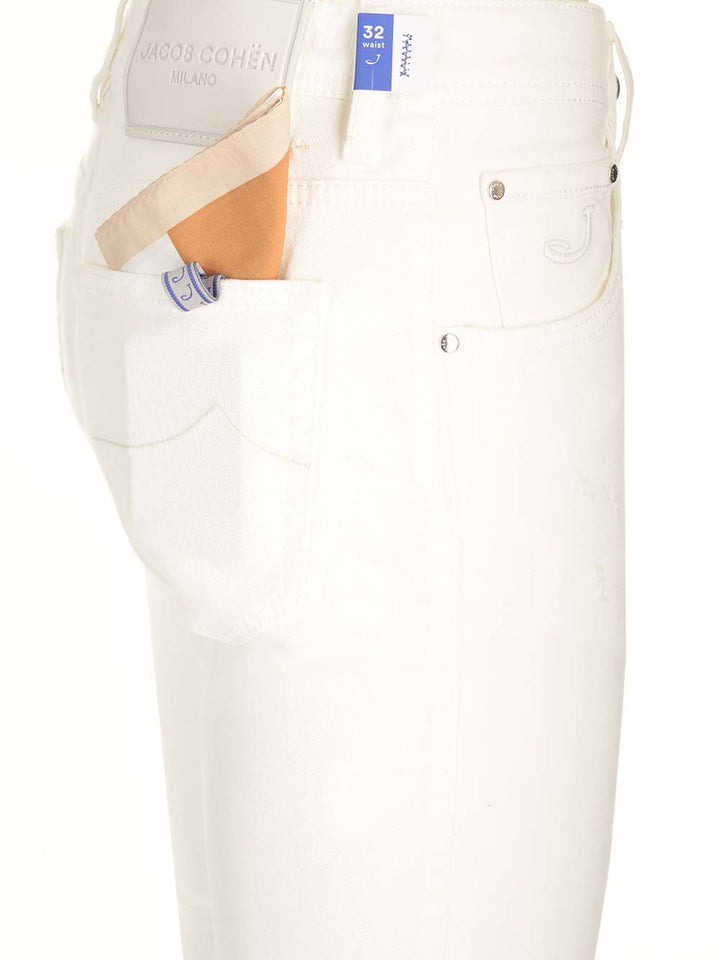 Jacob Cohen Scott Trousers - Bianco | 1d8d247ef40c0640be7b5891a5ef4b8308b857e7