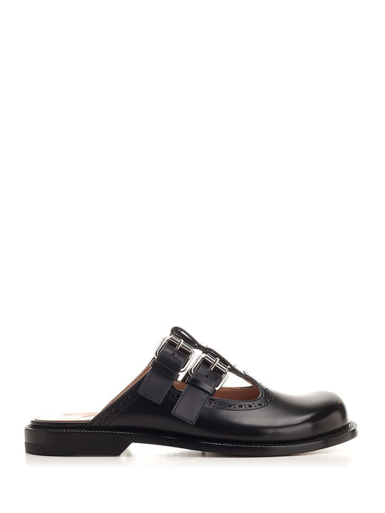 Mary Jane Mules Scarpe Basse Nero
