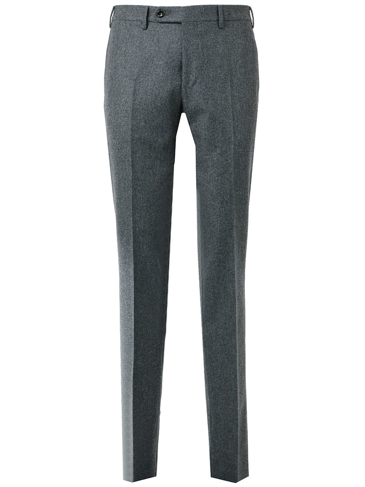 Al Duca D'Aosta Gray Flannel Formal Trousers - Grey | 3ef1f8108dad20ecb986a8b86f796a781a218800