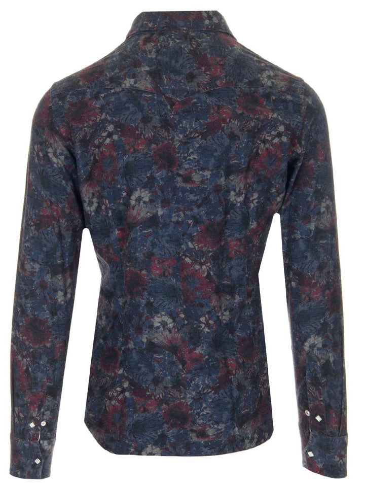 Al Duca D' Aosta 1902 Cotone Stampato Camicie Grigio