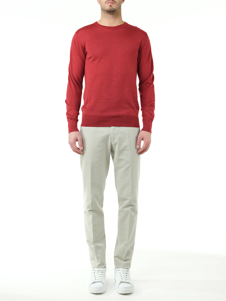 Al Duca D'Aosta Red Crewneck Sweater Knitwear - Rosso | 36e4102267c6b772bca5b9c4eda08625a6208187