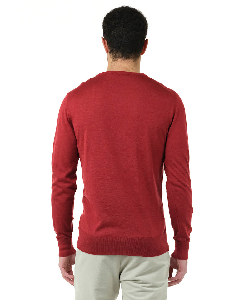 Al Duca D'Aosta Red Crewneck Sweater Knitwear - Rosso | 290969b5da5041fc3a5ee264e519e128bee52633