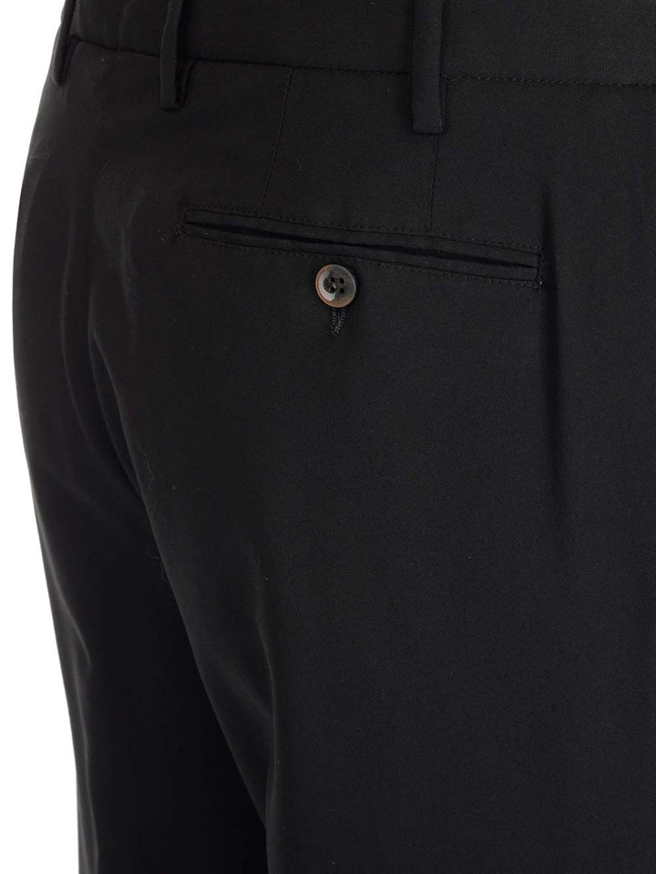 Al Duca D'Aosta Black Trousers - Nero | 4616c6f92c6847e9e03bb41a5b39b18972fc949b