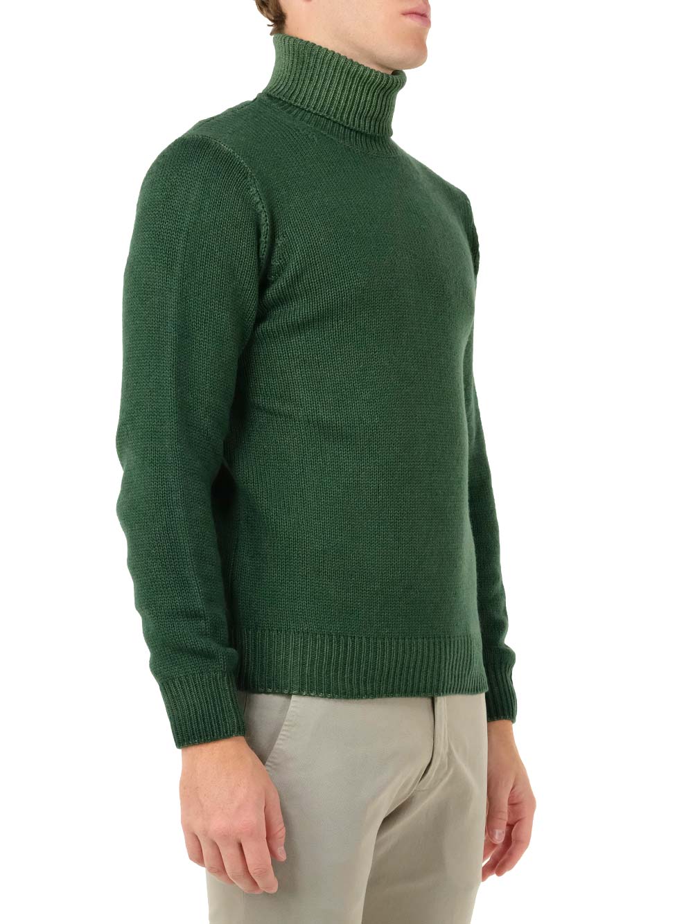 Al Duca D'Aosta Slim Fit Turtleneck Knitwear - Verde | fcf0c234615bf32f02c494f684aad76232e90a28