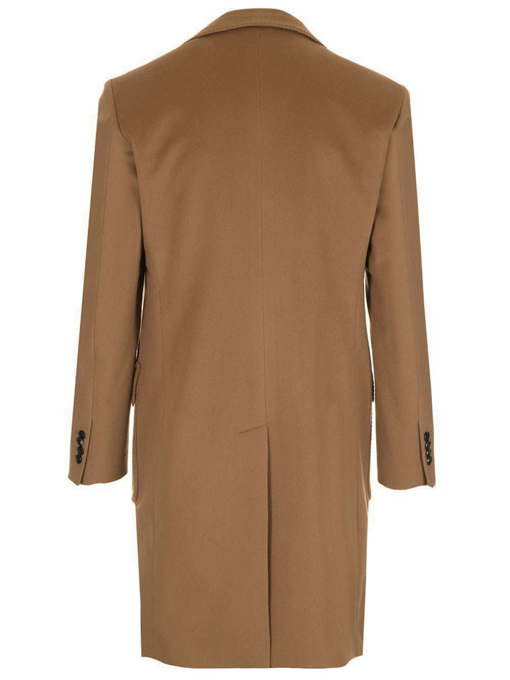 Al Duca D'Aosta Camel Double-Breasted Coat Coats - Beige | 58db33d94a2d1a232c5082777c5717b2d270e796