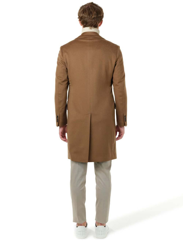 Al Duca D'Aosta Camel Double-Breasted Coat Coats - Beige | fda5fbce22dadf260875671eb0331fb2652dcf35