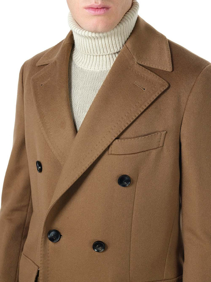 Al Duca D'Aosta Camel Double-Breasted Coat Coats - Beige | eee651e7f879aefd461044c9ebc1a5bdee455725