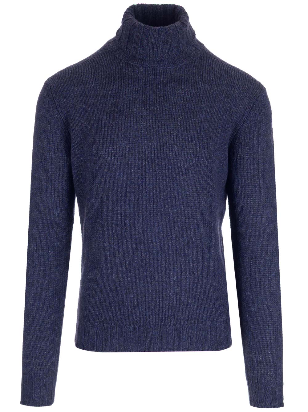 Al Duca D'Aosta Blue Mélange Turtleneck Knitwear - Blu | c26233778b20c06e86167176d08fc391c6273047