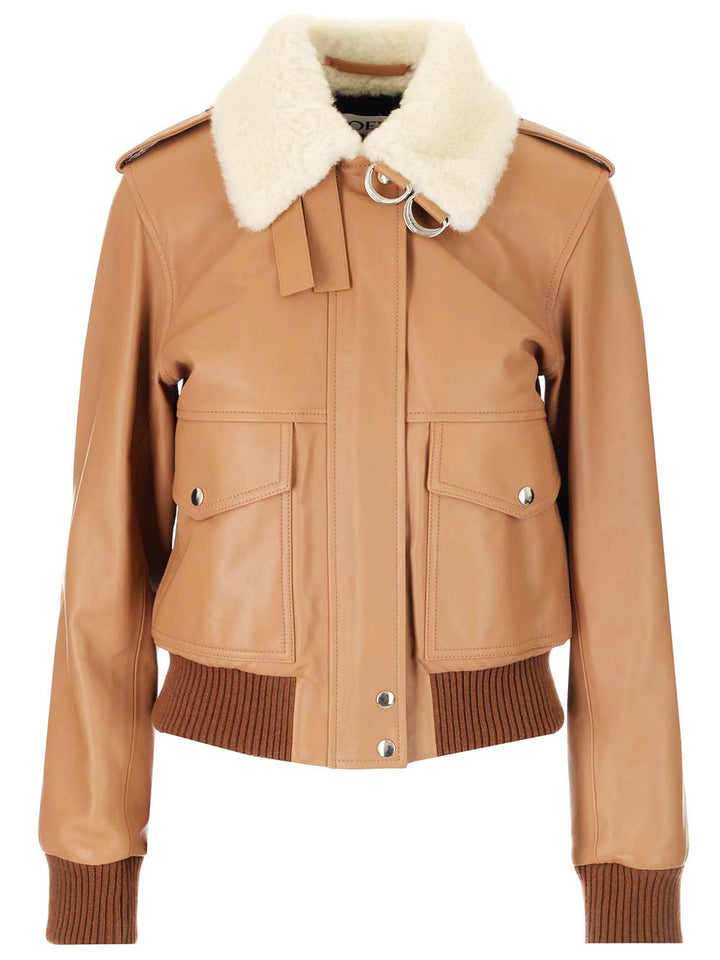 Loewe Nappa Aviator Jacket Giacche - Marrone | a76011ba439302218087d5bef6c53688b68252b3