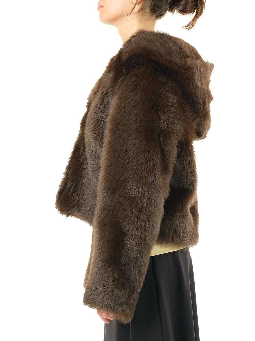 Loewe Shearling Hooded Jacket Coats - Marrone | acc3056390700c4ead03bbc277b8f33d68edaac9