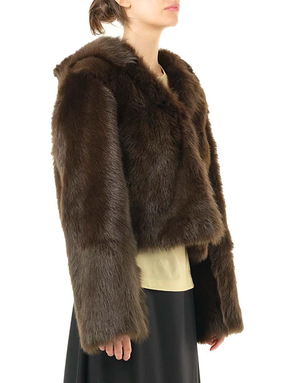 Loewe Shearling Hooded Jacket Coats - Marrone | 9f5510bb032b435a136debf2e141bca1c953b7da
