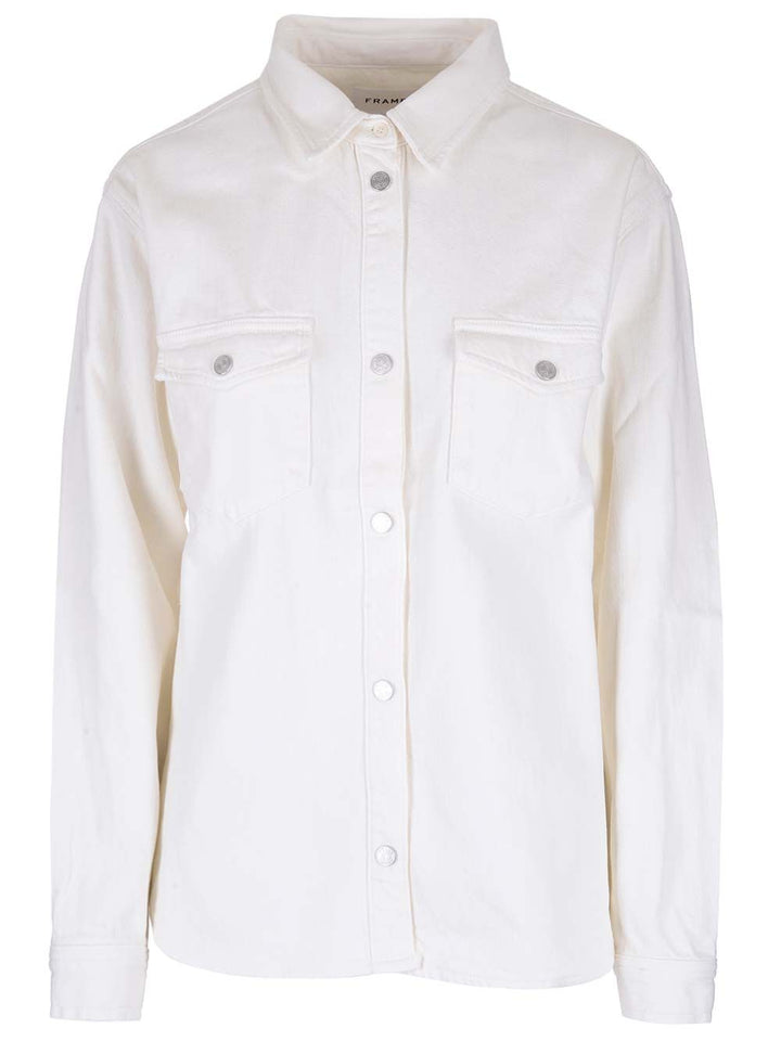 Frame White Denim Shirt Giacche - Bianco | 60a93102be5f093637be11cd1bdffd78b4a24986