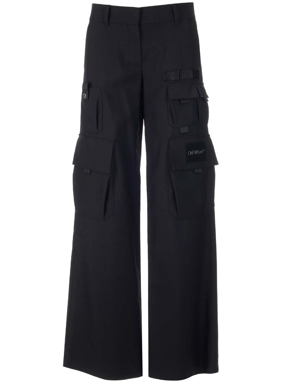 Off-White Black Cargo Pants Trousers - Nero | 04b86819c838a0fded40ef8c2db4b0325fc8978f