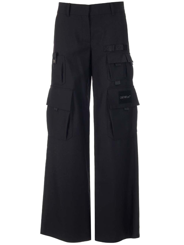 Off-White Black Cargo Pants Trousers - Nero | 04b86819c838a0fded40ef8c2db4b0325fc8978f
