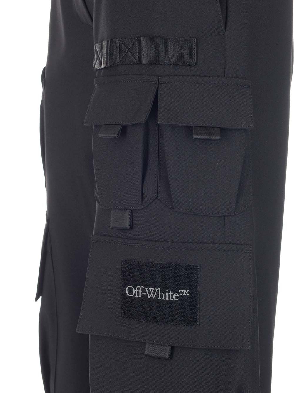 Off-White Black Cargo Pants Trousers - Nero | b14895ed0686df14a54f0b83494b80fce8688839