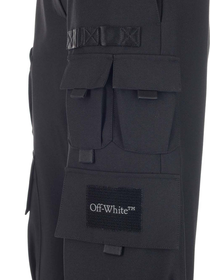 Off-White Black Cargo Pants Trousers - Nero | b14895ed0686df14a54f0b83494b80fce8688839