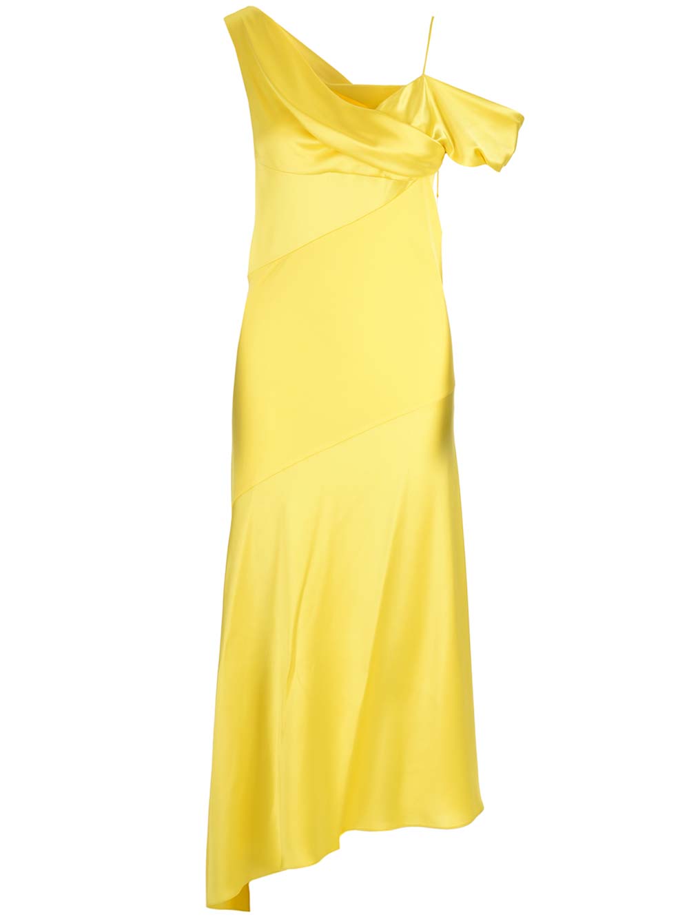 Loewe Draped Midi Dress Abiti - Giallo | f257b2dffc013a13f9c5b3ec548ad2029f4d3b78