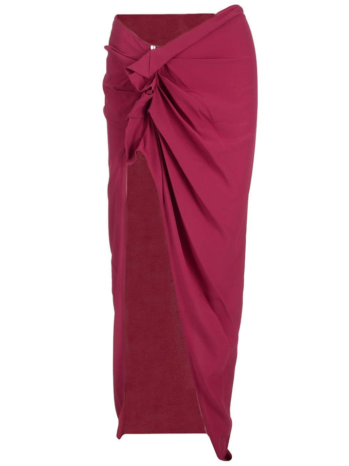 Rick Owens Red Silk Jersey Gonne - Rose | c8cef944b54367a79b2cc2775d7cefd68f04fbed