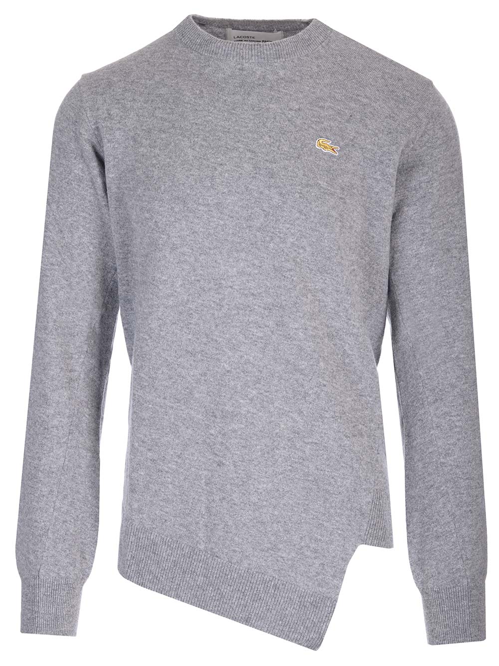 Comme Des GarçOns Shirt Asymmetric Lacoste Sweater Knitwear - Grey | c5b1b7d400aed5a1a32a28d3fd1d1bb5de69bc2f