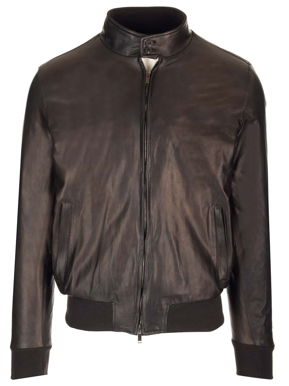 Al Duca D'Aosta 1902 Biker Leather Jacket Giacche - Marrone | 354d669d31c06dde1edad722b20568b459eb4b6c