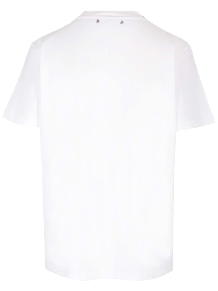Golden Goose Deluxe Brand Crystals Embellished T-Shirt - Bianco | d44a2c9f2c030e68065f88af98dc0f21c30aa4e1