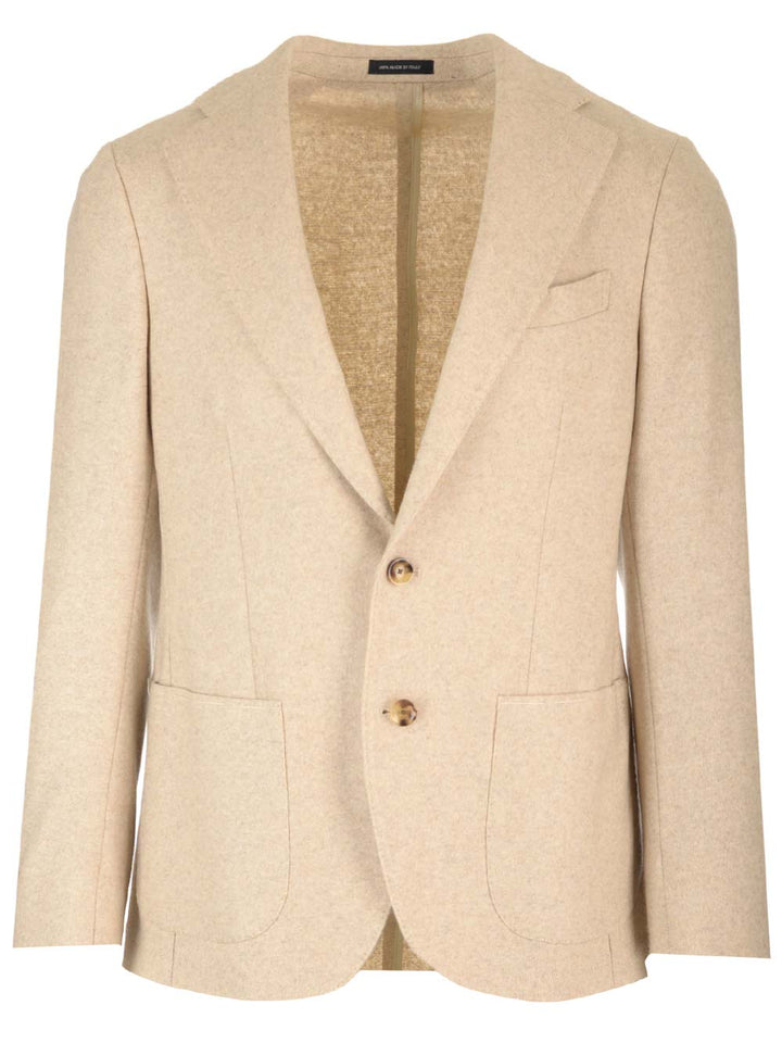 Al Duca D'Aosta Cashmere Single-Breasted Jacket Giacche - Beige | 672775ad216f4c5c8ea59abe68527a687daa7f85