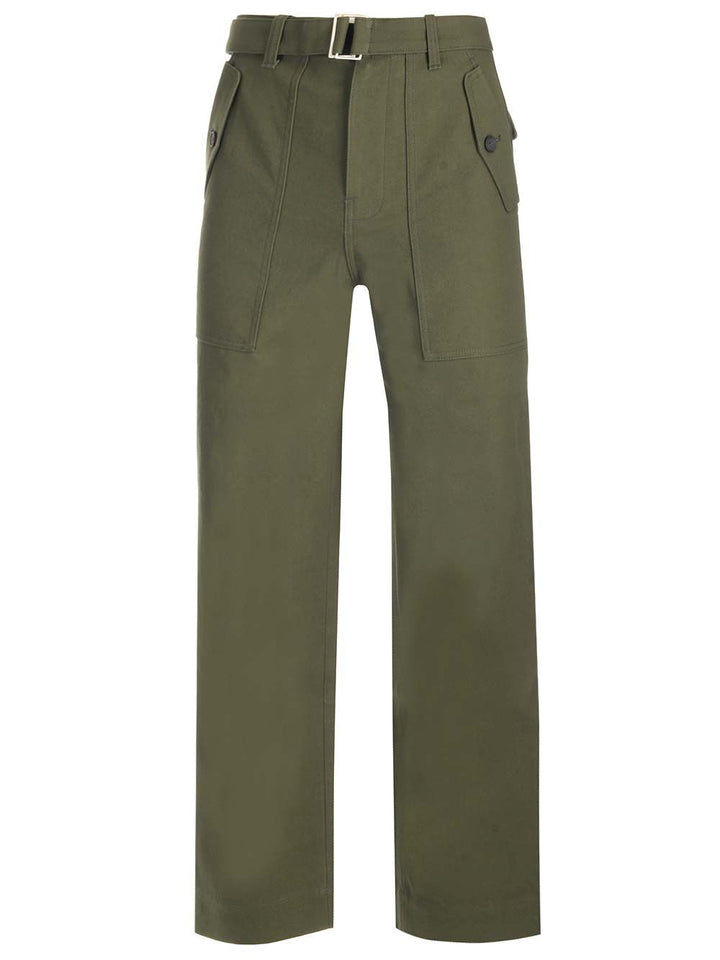 Maison KitsunÉ Cotton Twill Trousers - Verde | 6690842851386555325289dfee3bd05a9876eaa4