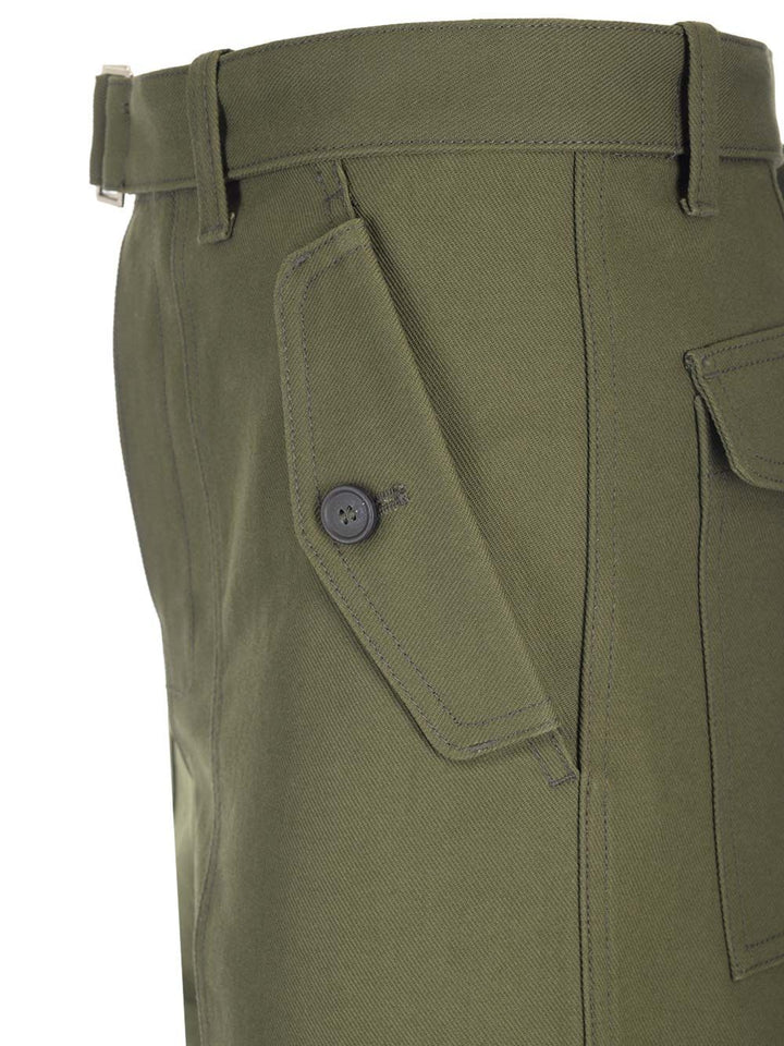 Maison KitsunÉ Cotton Twill Trousers - Verde | 0e5e82e5f4bccdf6682bb5f6343a9cfefd458e0d