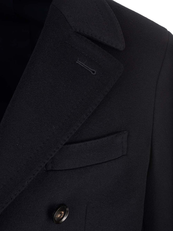 Al Duca D'Aosta Double-Breasted Coat Coats - Blu | 2033d8c20fedfca8715eaffabf9aa5d315cd4ffb