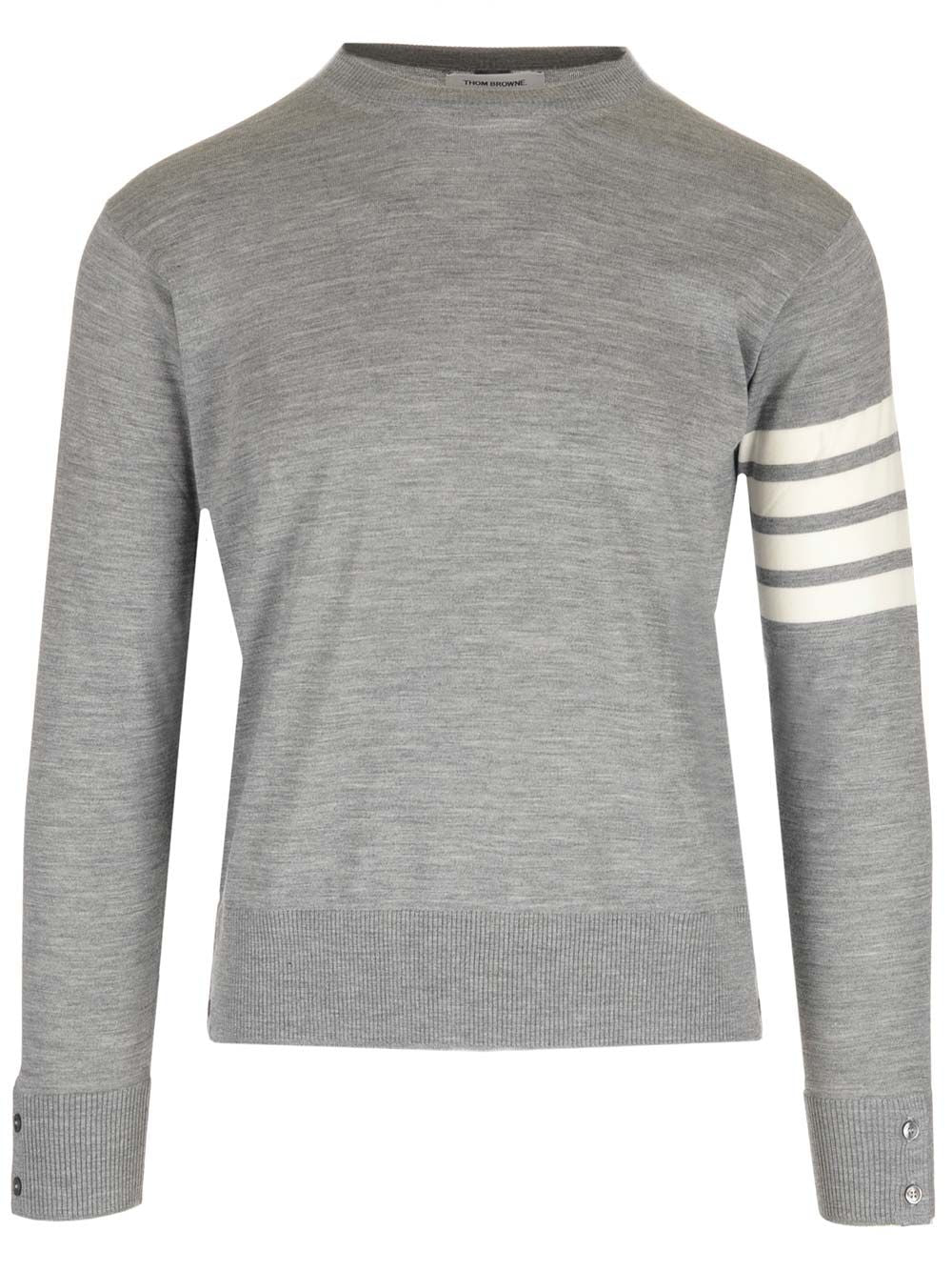 Thom Browne 4-Bar Knitwear - Grey | 4e5818fb232b8ae736aa1154eefdc089f92f8bd2