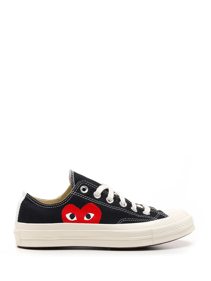 Comme Des Garcons Play Black Low-Top Converse With Red Heart Sneakers - Nero | 60eeeb955bce0c0e86948bc63b6dd840a47a2133