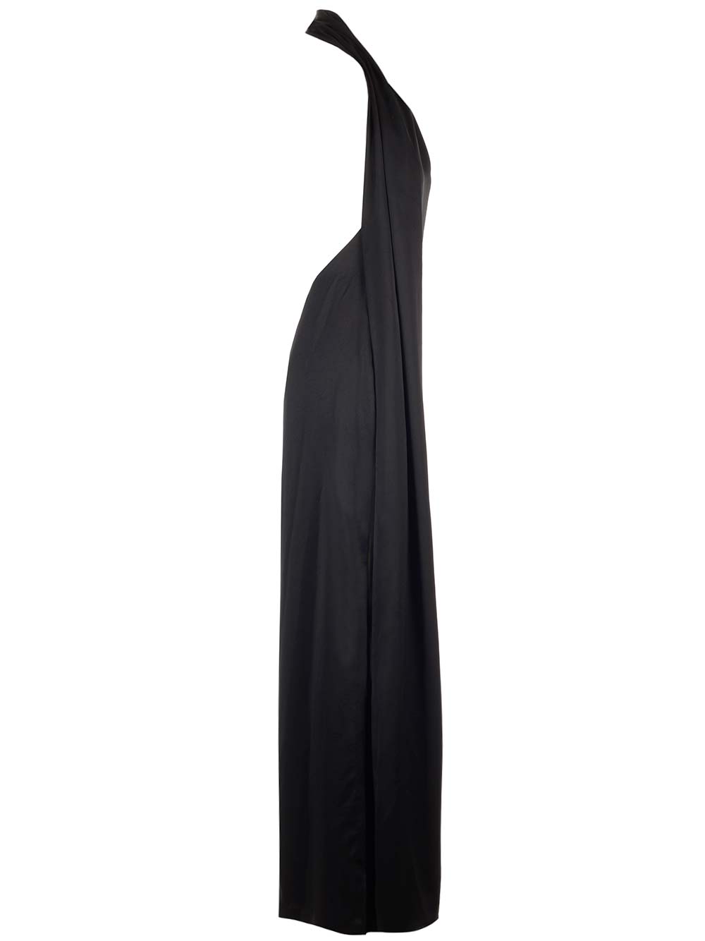 Loewe Scarf Dress In Technical Satin Abiti - Nero | 519e13603007cfd522e85b939dab0765186c53dc