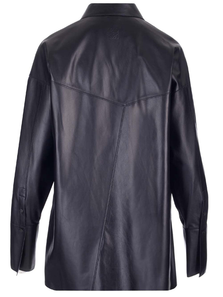 Loewe Nappa Oversize Shirt Shirts - Nero | 98c98b244453a19e66fe027982433e0ca07443bc