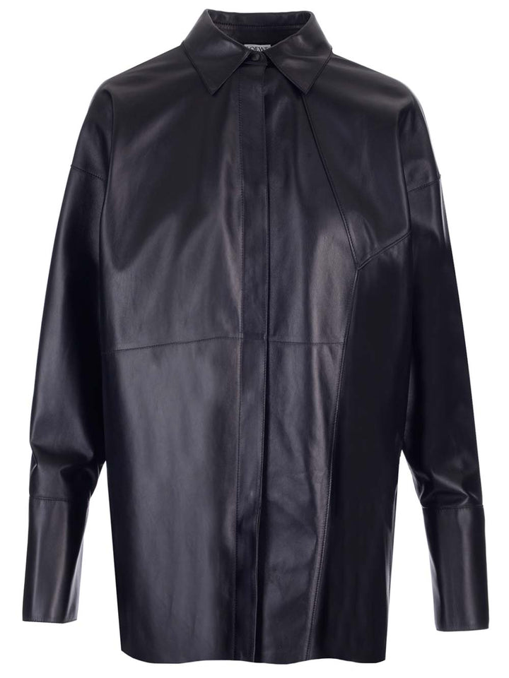 Loewe Nappa Oversize Shirt Shirts - Nero | b0633943e6820528e556593c4b93999138e58cd7