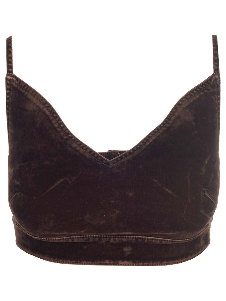 Loewe Velvet Top Top - Marrone | 4e335ced748fe7c9112a12bc3cb7a5d83957dfce