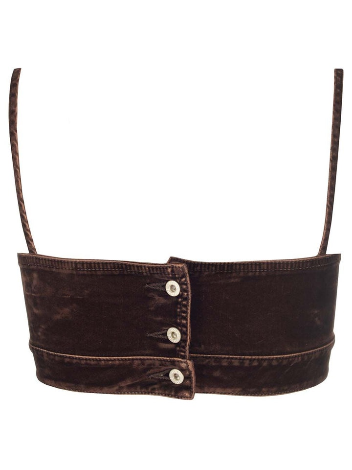 Loewe Velvet Top Top - Marrone | 9123e363325156e0be92a8b123d833ff80759022