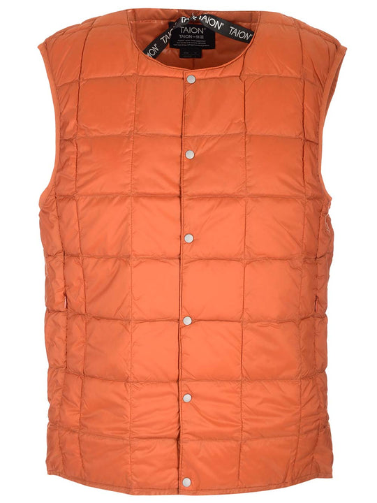 Quilted Vest Coats Arancione