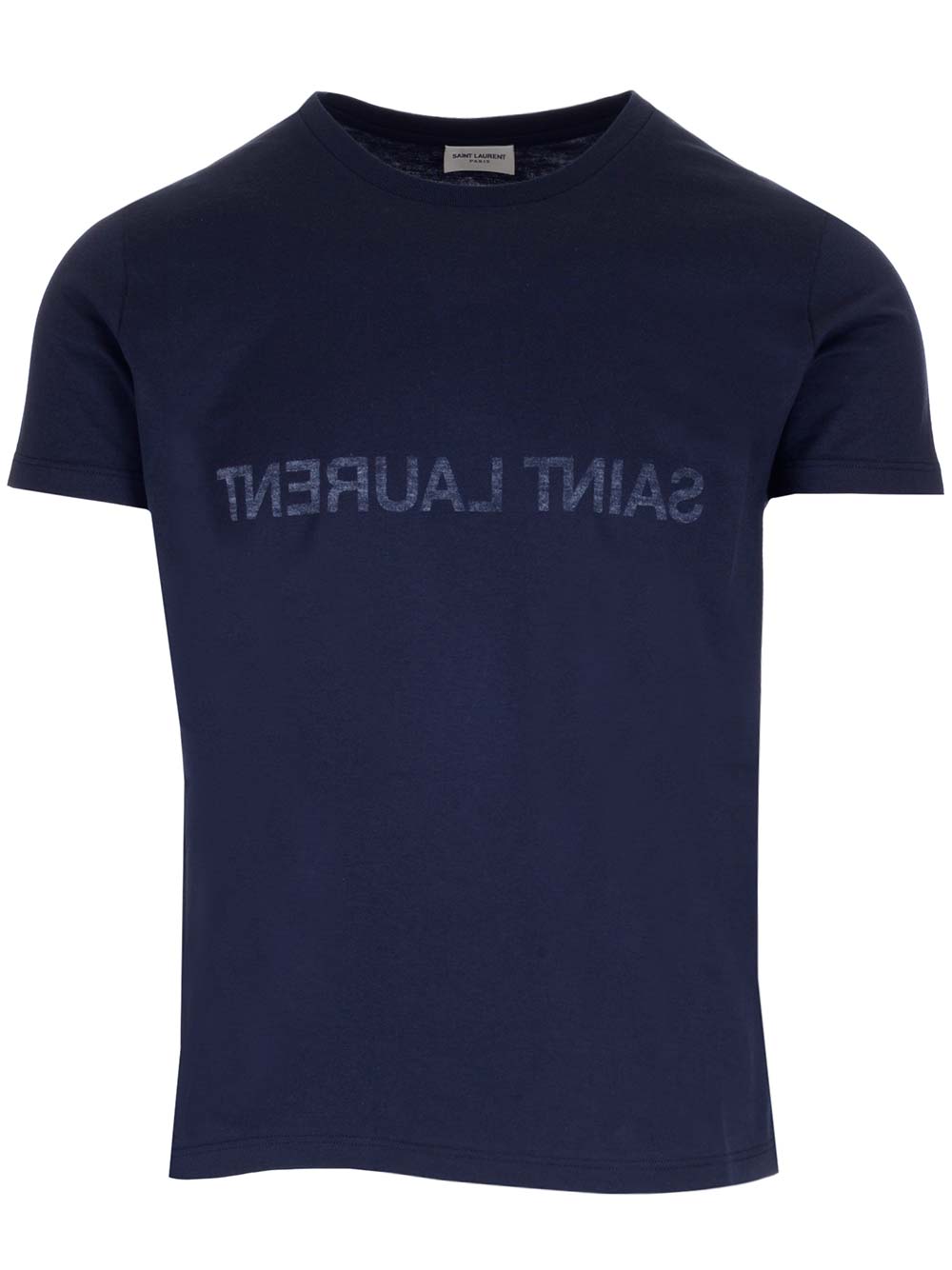 Saint Laurent Reverse Logo T-Shirt - Blu | 7c6b211b17d47da42a6ef330d260dd957f12d1b7