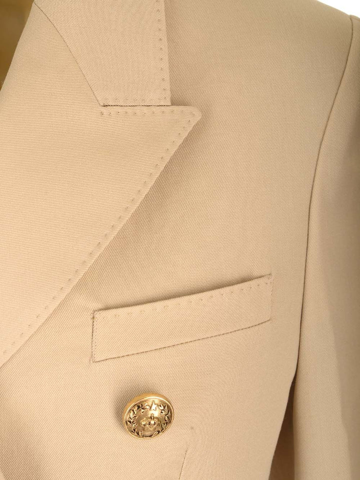 Golden Goose Deluxe Brand Double-Breasted Wool Blazer Giacche - Beige | 7fcbbe175c26bf56c270138a477ef798ae2802b7