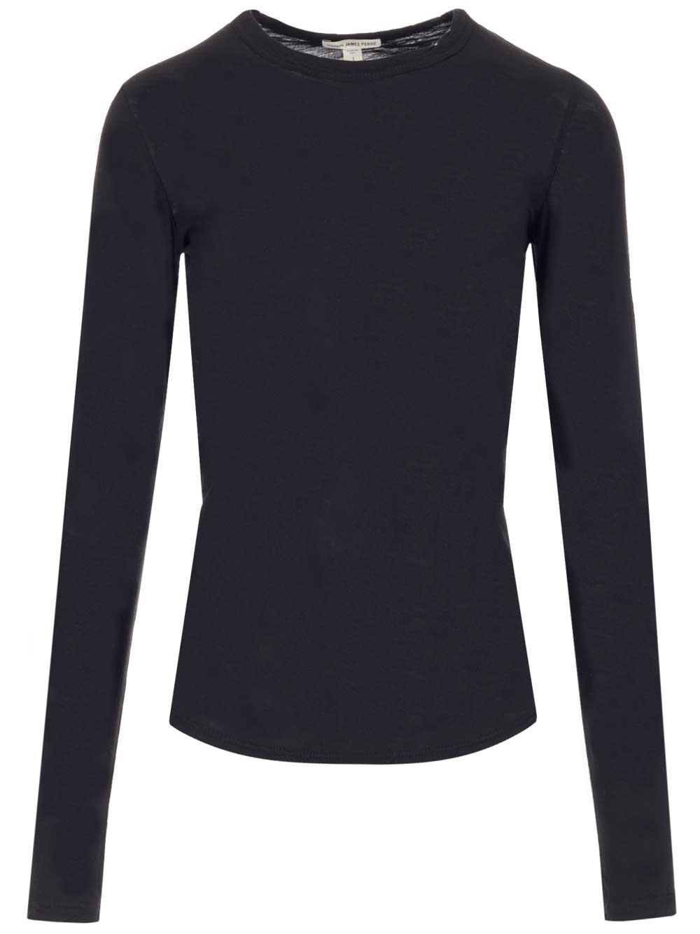 James Perse Round Neck Longsleeved T-Shirt - Nero | 289ace07aeb473edb12a0696430824e2f08e270e