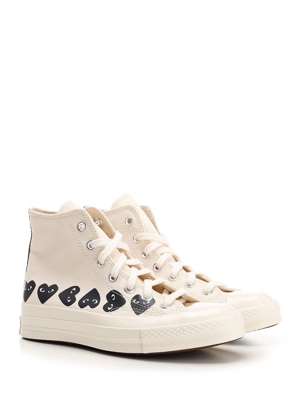 Comme Des Garcons Play Chuck Taylor Sneakers - Bianco | 9f32251dd2f5419e061fb691a69435aed2c09b2d