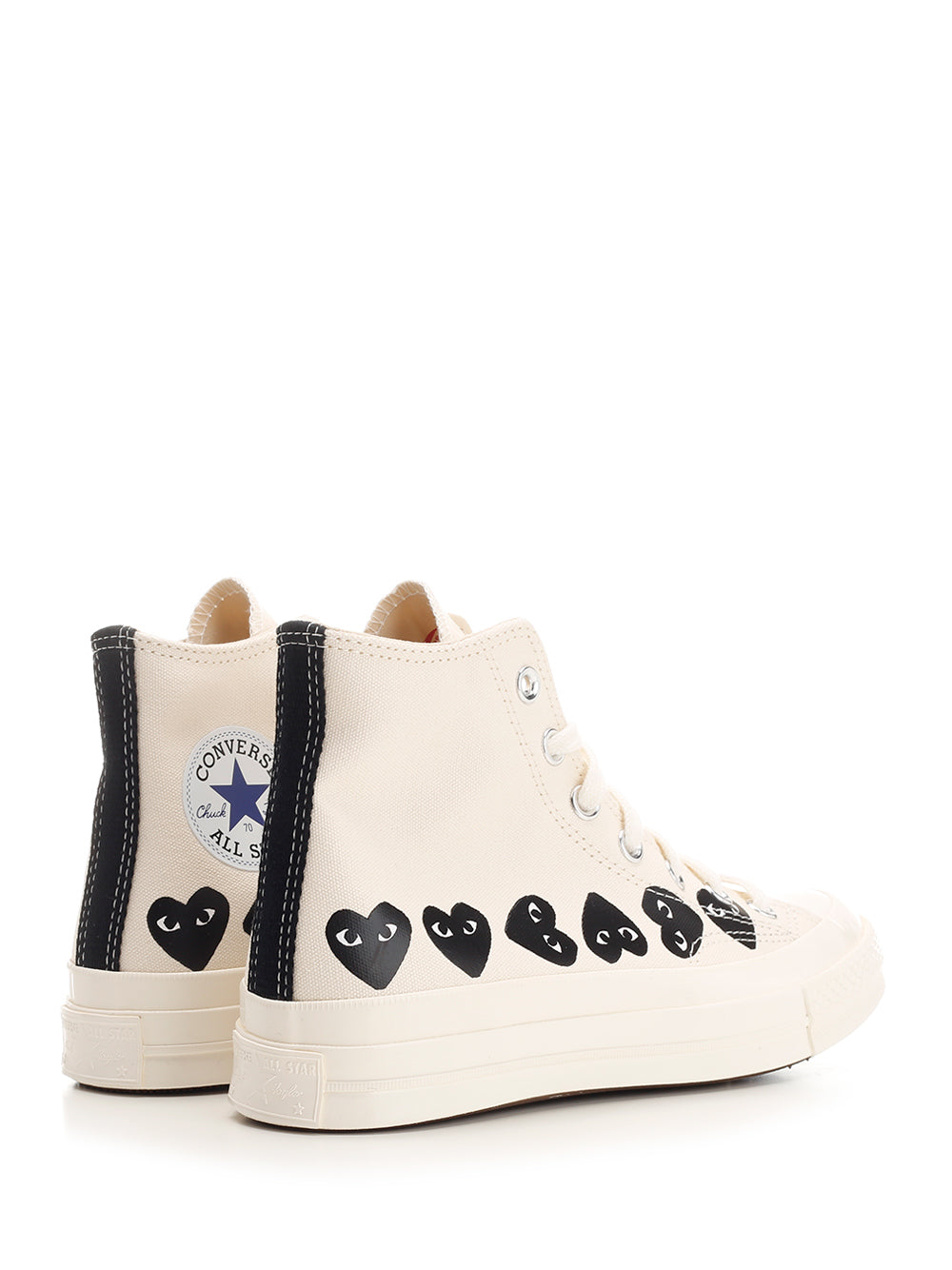 Comme Des Garcons Play Chuck Taylor Sneakers - Bianco | a09a14bc731e879ec3f792c1cc613c172d56332f