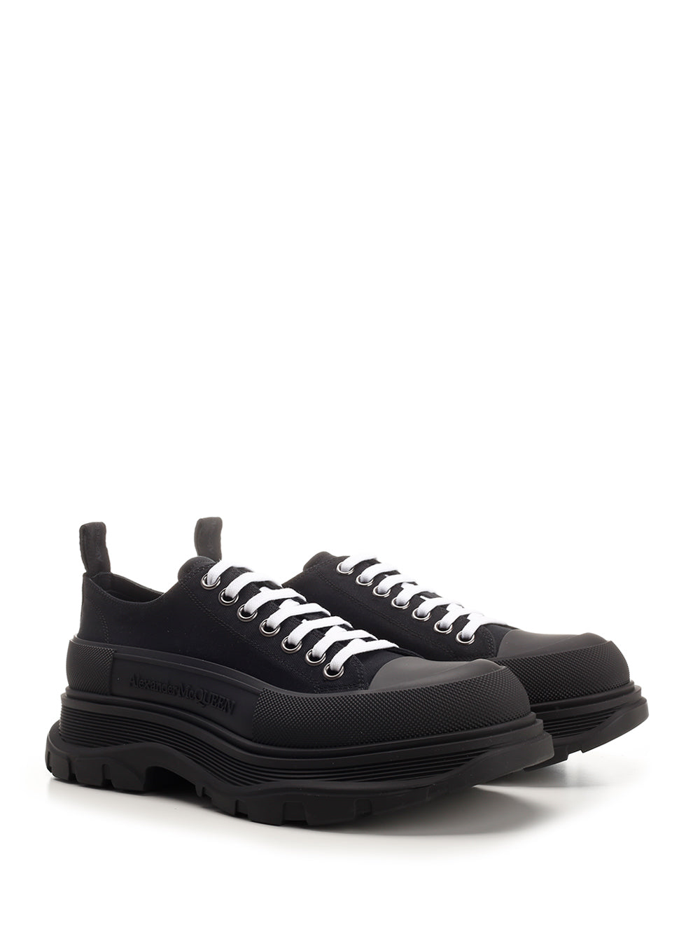 Mcqueen Tread Slick Lace-Up Shoes - Nero | d26476c49edfc40ee996938c131a89d526d08d61