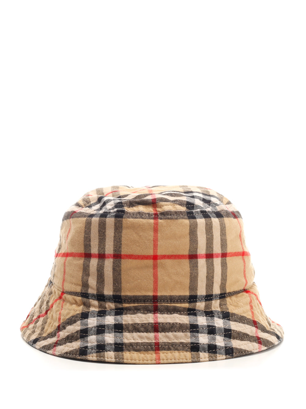 Burberry Check Cotton Bucket Hat Cappelli - Beige | 608be8dfaffcadf30e7a1f74b76c1c250a84f32c